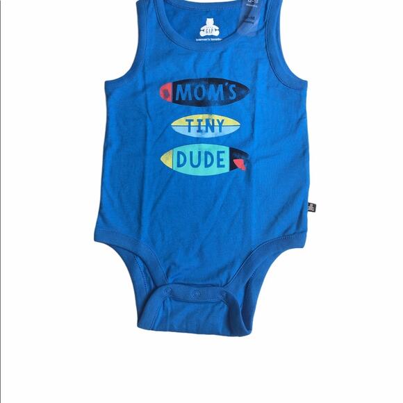 Baby Gap Blue Graphic One Piece Sz 12-18M - Picture 1 of 8